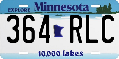 MN license plate 364RLC
