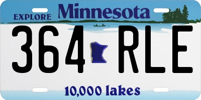 MN license plate 364RLE
