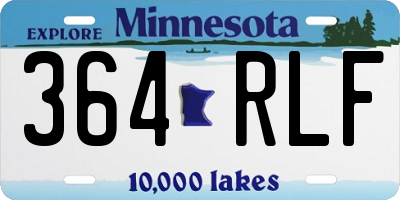 MN license plate 364RLF