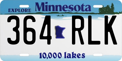 MN license plate 364RLK