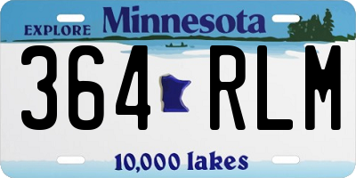 MN license plate 364RLM