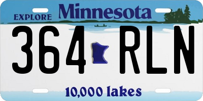 MN license plate 364RLN