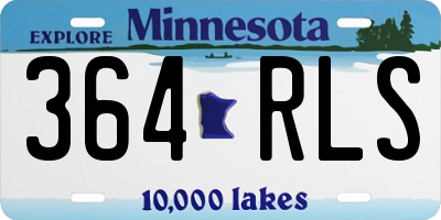MN license plate 364RLS