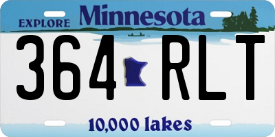 MN license plate 364RLT