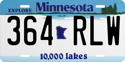 MN license plate 364RLW
