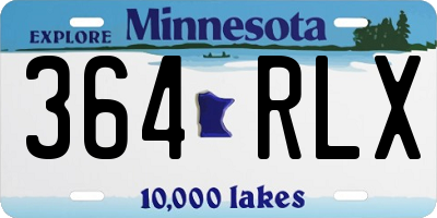 MN license plate 364RLX