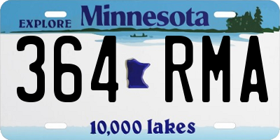 MN license plate 364RMA
