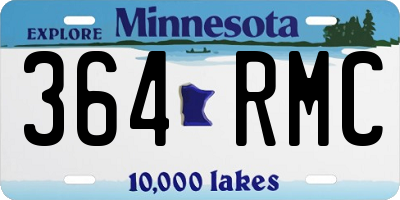 MN license plate 364RMC