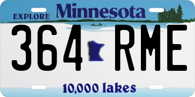 MN license plate 364RME