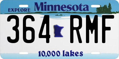 MN license plate 364RMF