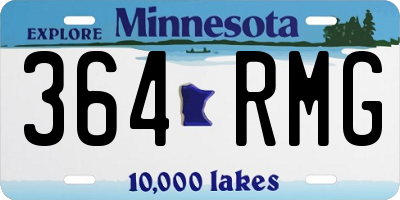 MN license plate 364RMG
