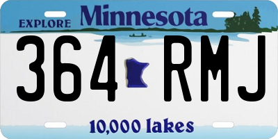 MN license plate 364RMJ
