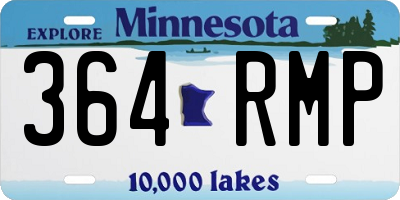 MN license plate 364RMP