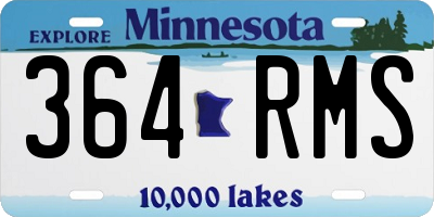 MN license plate 364RMS