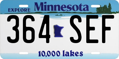 MN license plate 364SEF