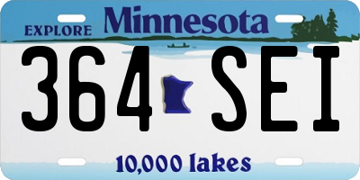 MN license plate 364SEI