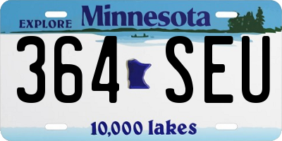 MN license plate 364SEU