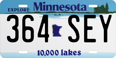MN license plate 364SEY
