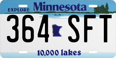 MN license plate 364SFT