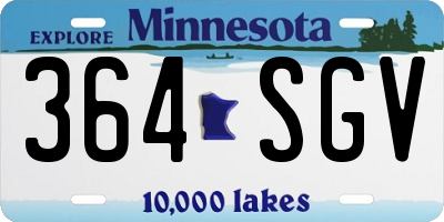 MN license plate 364SGV