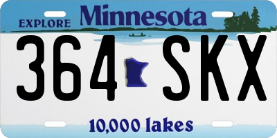 MN license plate 364SKX