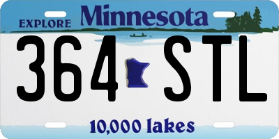 MN license plate 364STL