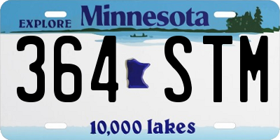 MN license plate 364STM