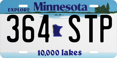 MN license plate 364STP