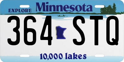 MN license plate 364STQ