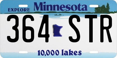 MN license plate 364STR