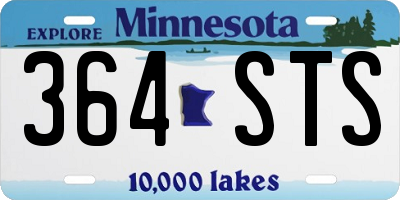 MN license plate 364STS