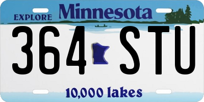MN license plate 364STU