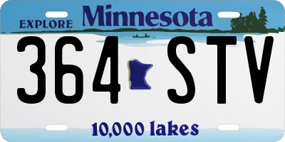 MN license plate 364STV