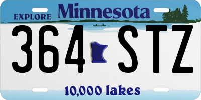 MN license plate 364STZ