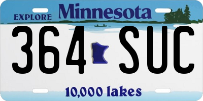 MN license plate 364SUC