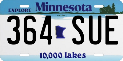 MN license plate 364SUE