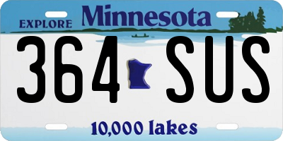 MN license plate 364SUS
