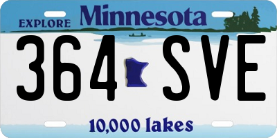 MN license plate 364SVE