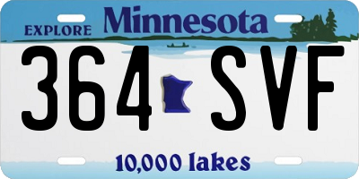 MN license plate 364SVF