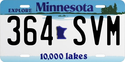 MN license plate 364SVM