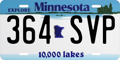 MN license plate 364SVP