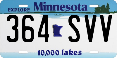 MN license plate 364SVV
