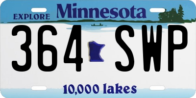 MN license plate 364SWP