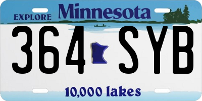 MN license plate 364SYB
