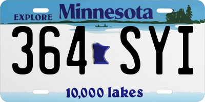 MN license plate 364SYI