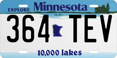 MN license plate 364TEV