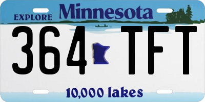 MN license plate 364TFT