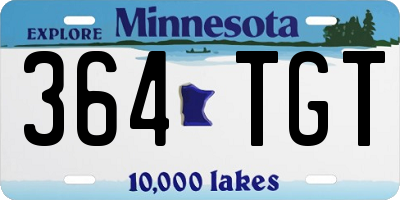 MN license plate 364TGT