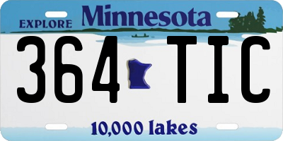 MN license plate 364TIC