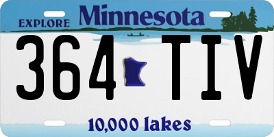 MN license plate 364TIV